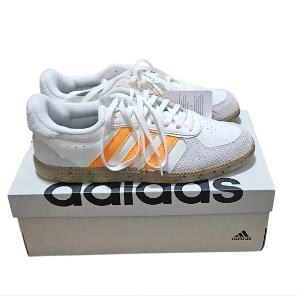 NWT Adidas Breaknet Sleek/women's/Stylish sneakers/ White/Orange/Cream/size 9 - Picture 4 of 10